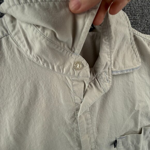 Quiksilver Medium Short Sleeve Gray Surf Pocket Solid Mens Shirt Woven Surf - Picture 9 of 14